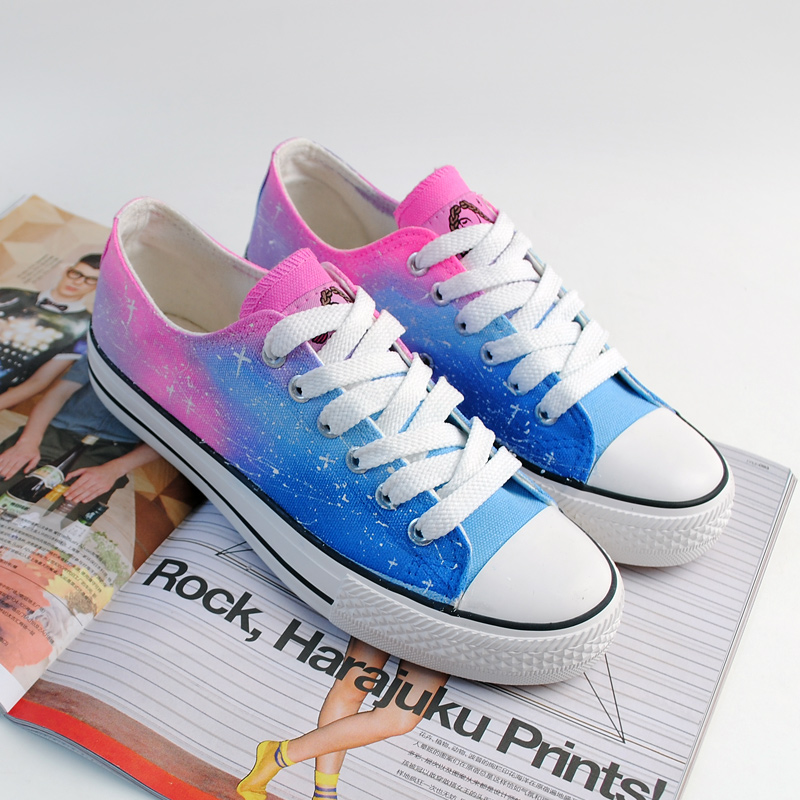A 091033 Tiedye Gradient Harajuku Star Canvas Shoes on Luulla